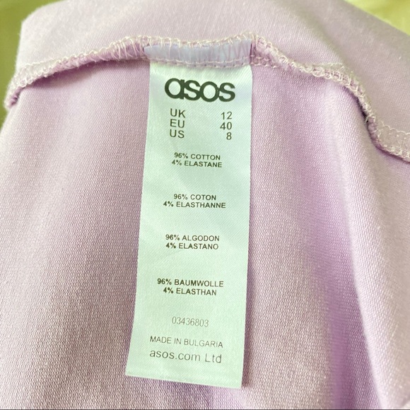 ASOS Bodycon Lilac Purple open Back Dress Size 8 - Picture 13 of 13